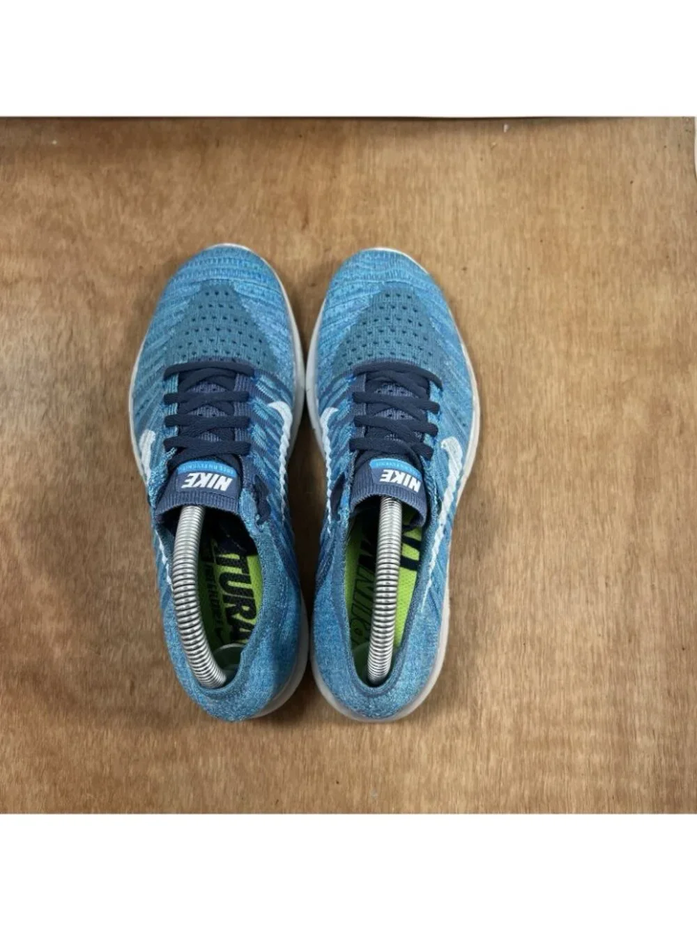 Nike Free RN Flyknit Women's Size 8 Running Shoes Ocean Fog Sneakers 831070-404